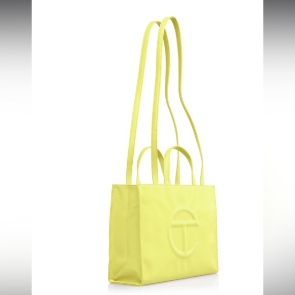 🌈NWT TELFAR margarine yellow medium shopping bag tote! - Picture 3 of 11